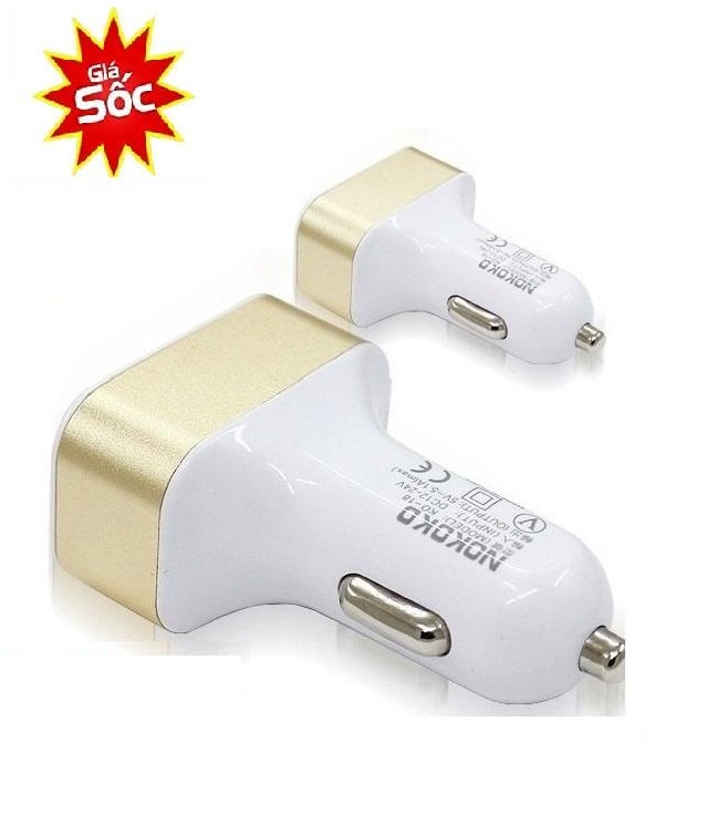 củ sạc trên ô tô - Tẩu sạc điện thoại đa năng trên ô tô tích hợp 2 cổng cắm - TẶNG KHĂN LAU XE CAO CẤP