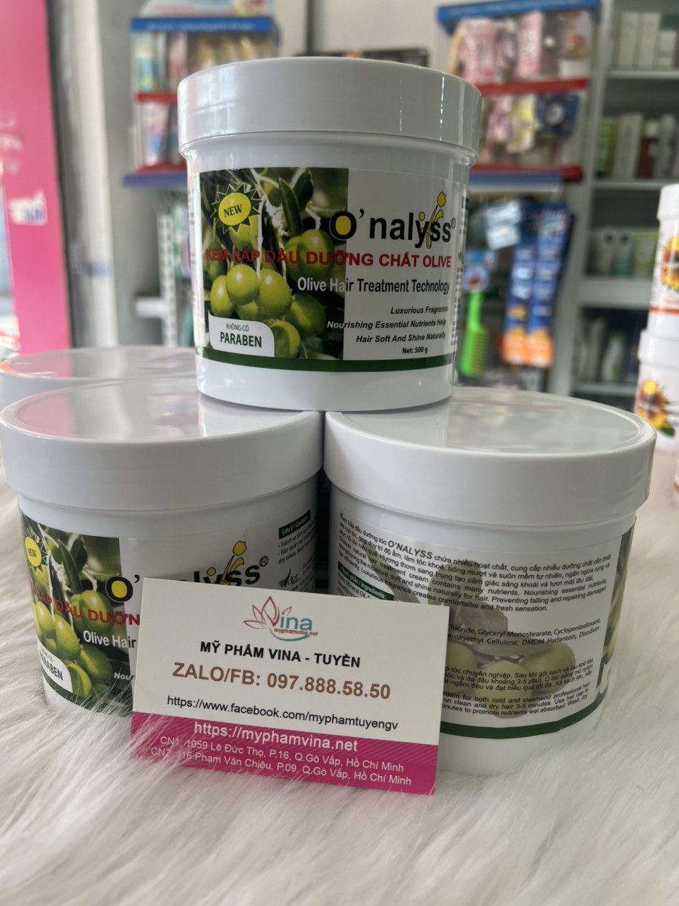 Kem hấp dầu onalyss dưỡng chất olive 1000g