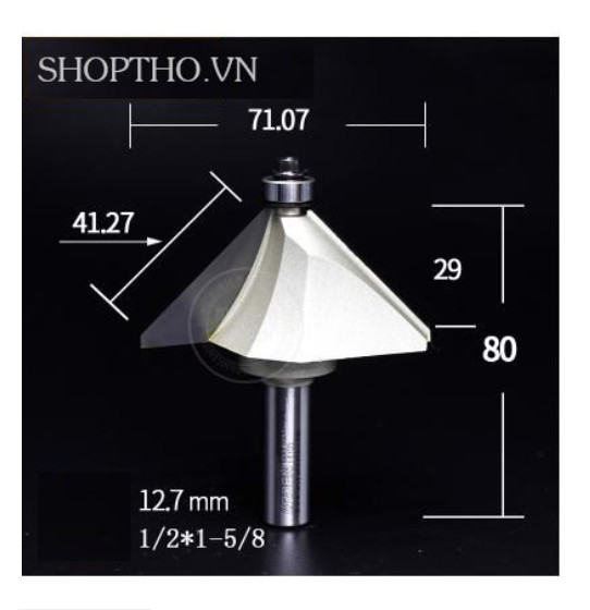 Mũi phay vát gỗ 45 độ ARDEN 0209