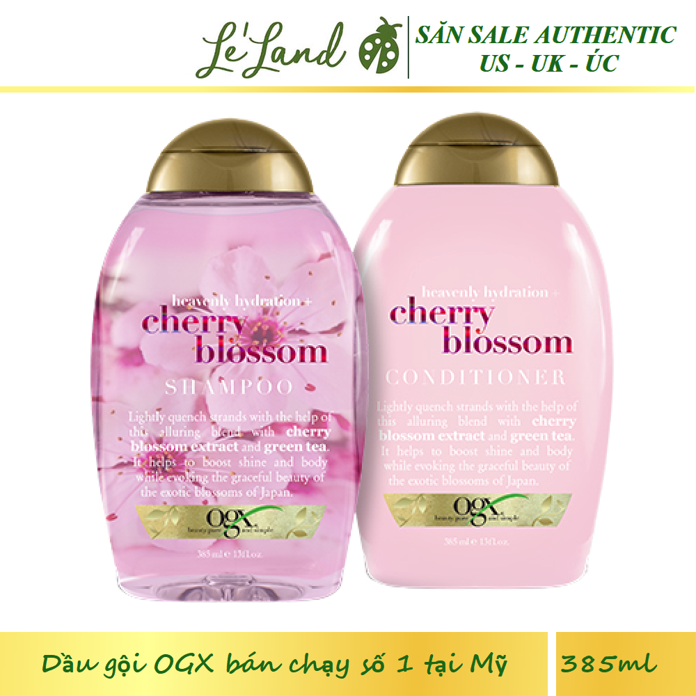 [Bill US] Bộ Dầu Gội Xả Cherry Blossom OGX của Mỹ