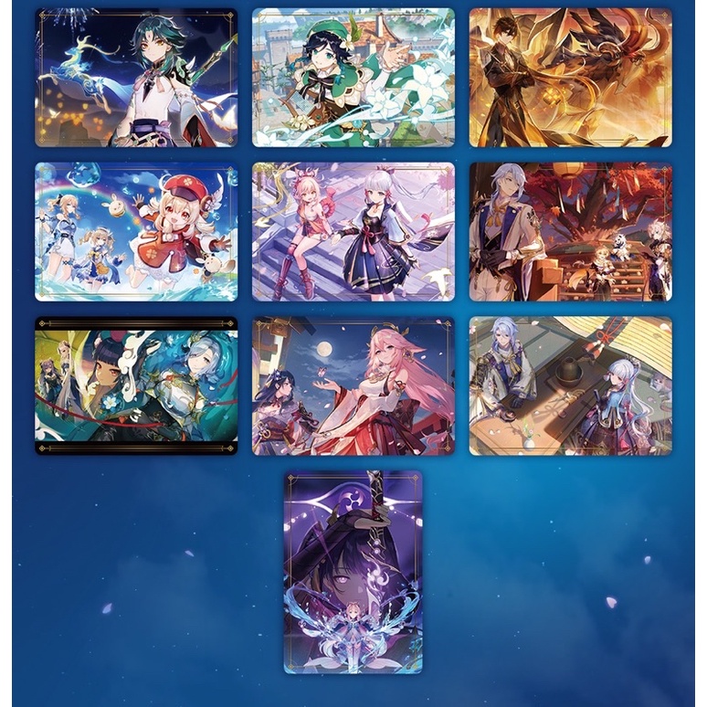 Pack metal card random thẻ nhân phẩm Genshin Impact vol.2
