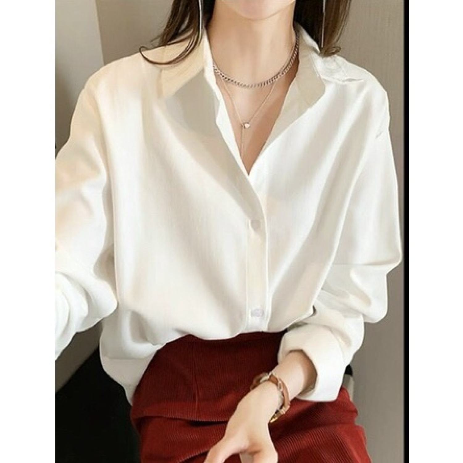 Áo sơ mi nữ công sở chất lụa Nhật cao cấp