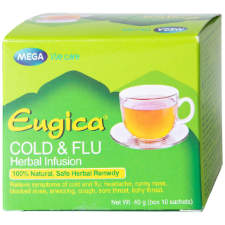 Trà Tinh chất thảo dược Eugica Cold & Flu giảm cảm cúm hộp 10 gói thumbnail