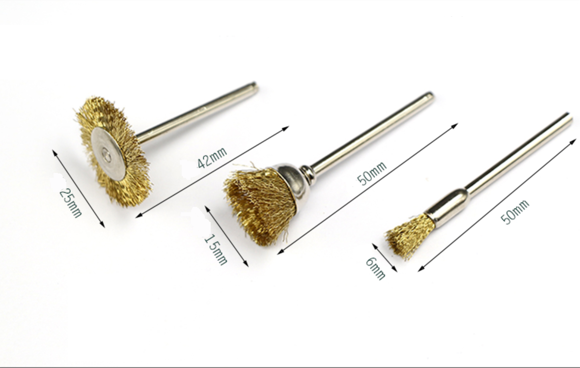 Bộ 3 Chổi đánh rỉ sét trục 3mm - (5k/1 chổi)