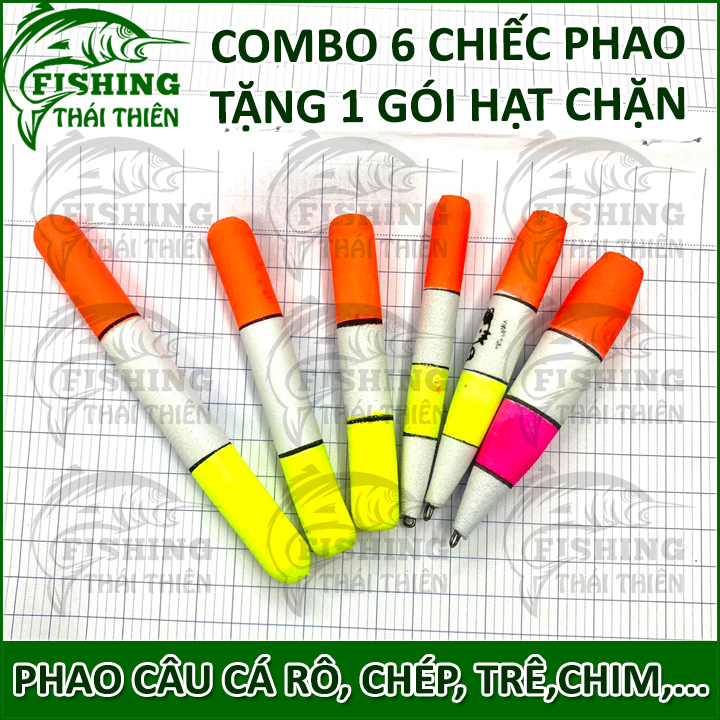 [HCM]Combo 6 phao câu cá bằng mút dùng câu cá rô cá chép cá trê
