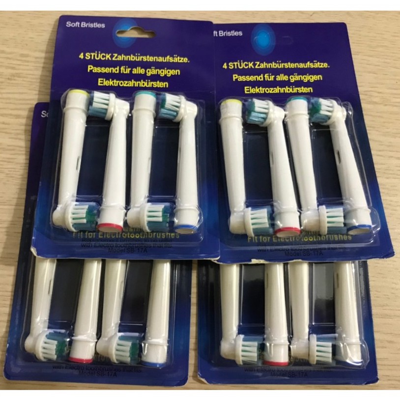Đầu Bàn Chải Điện Oral B (Set 4 Chiếc) Người Lớn Và Trẻ Em