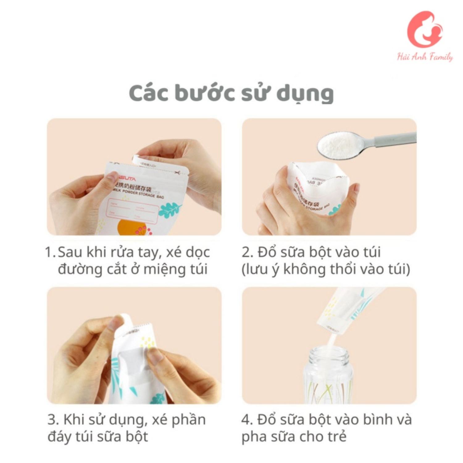 Túi đựng sữa bột Misuta, hộp 30 túi