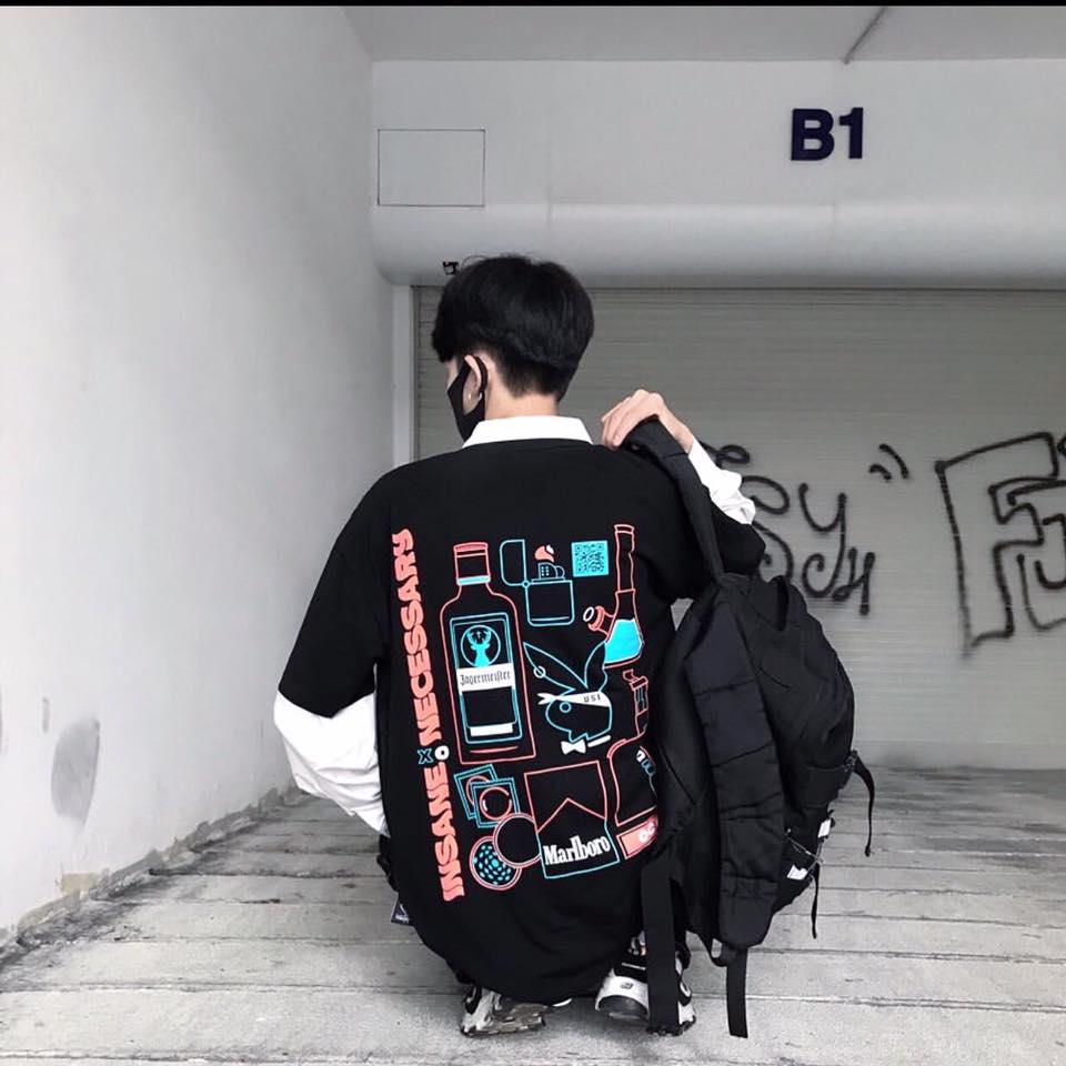[HCM]Áo thun Insane x Necessary Unisex (Đen)