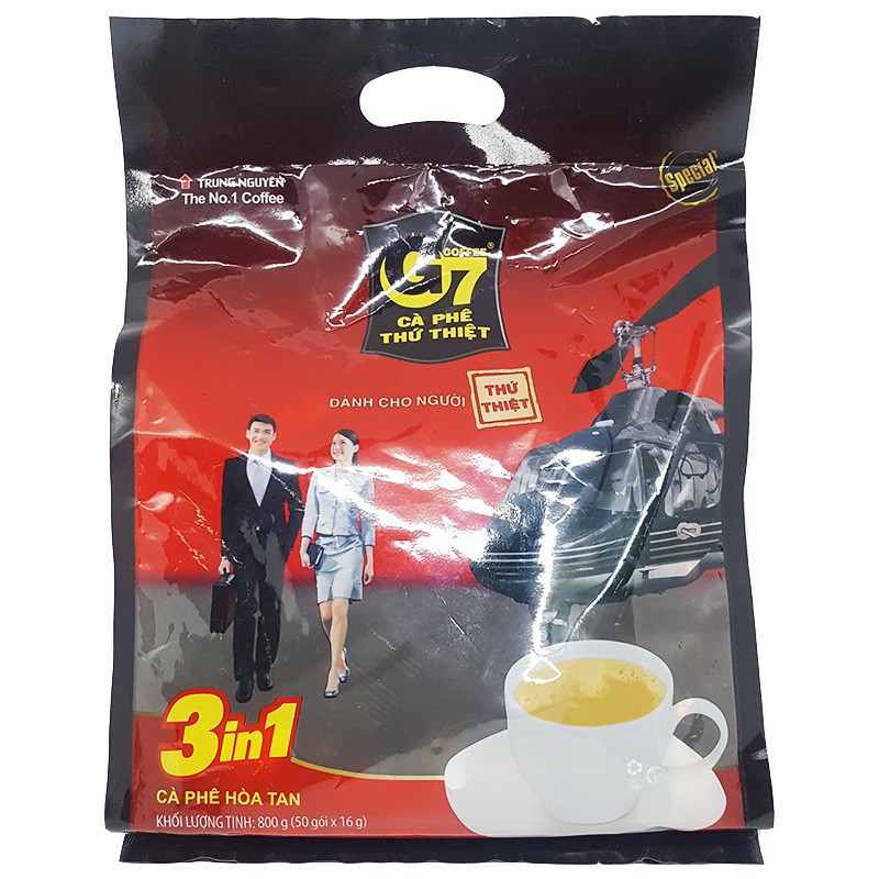 CÀ PHÊ HÒA TAN SỮA 3IN1 G7 BỊCH (50 GÓIx16G)