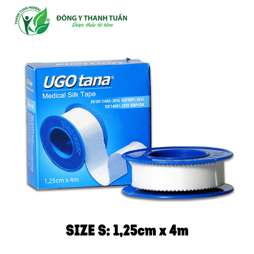 Combo 2 cuộn băng dính cuộn vải lụa y tế UGOTANA - Băng keo lụa, dụng cụ sơ cứu y tế, băng gạc vết thương