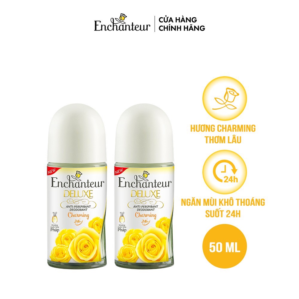 Combo 2 lăn khử mùi nước hoa Enchanteur Charming 50ml/ chai