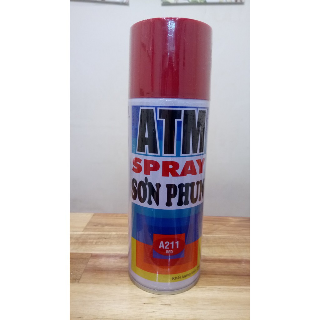 Bình sơn phun xịt ATM A211 400ml (Đỏ).