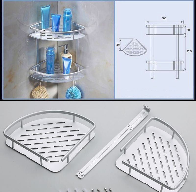 Kệ Góc Nhà Tắm 2 Tầng Inox