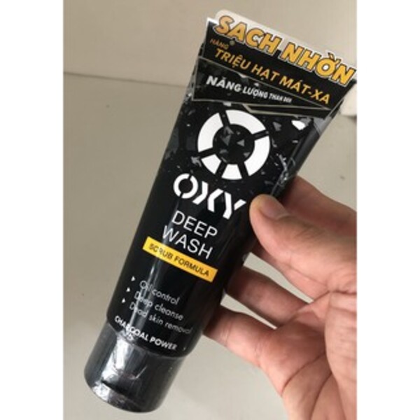 Kem rửa mặt có hạt sạch sâu OXY Deep Wash (Scrub) 100g c