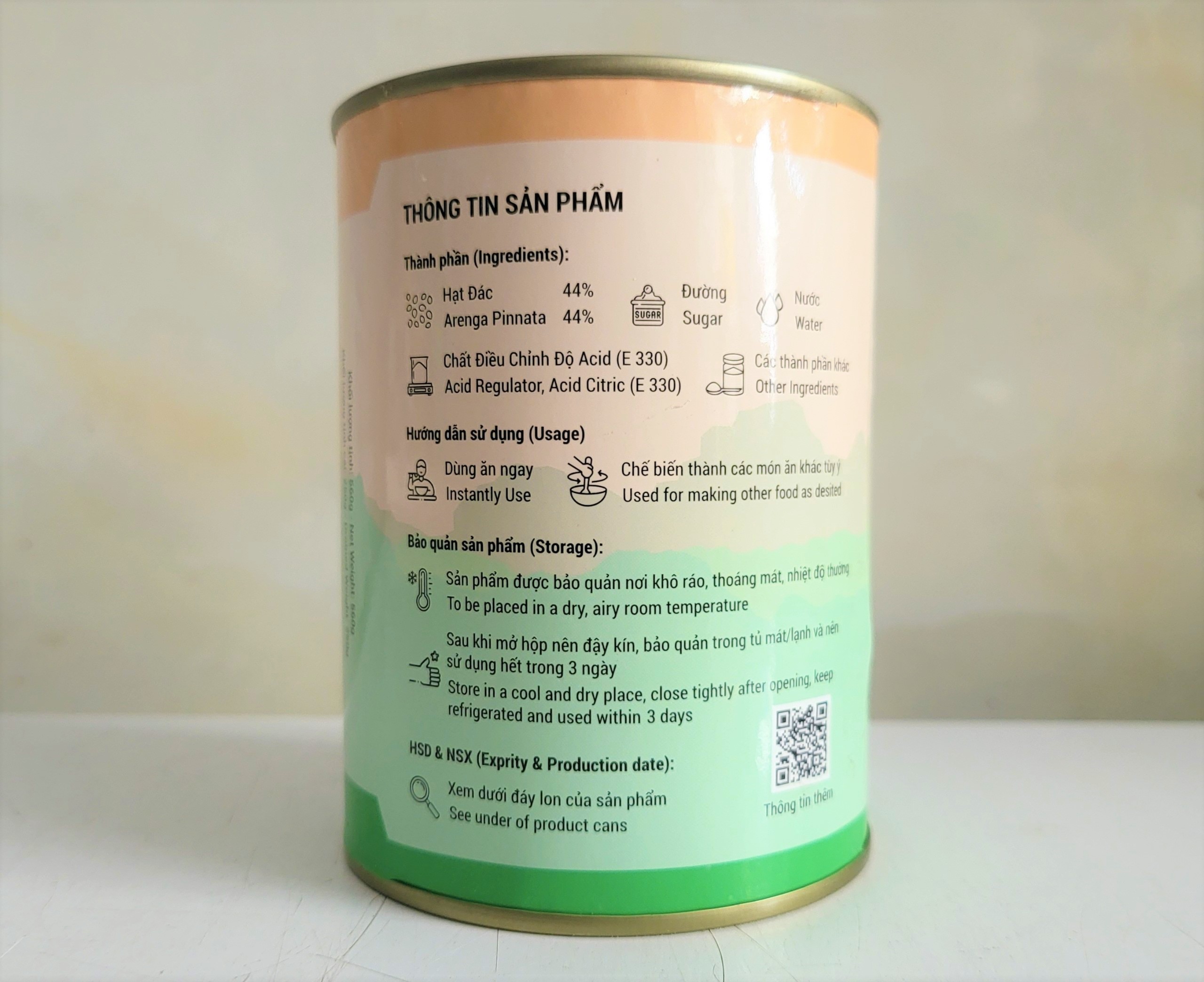 [Hộp 560g] HẠT ĐÁC ĐƯỜNG PHÈN [VN] FARMER Arenga Pinnata