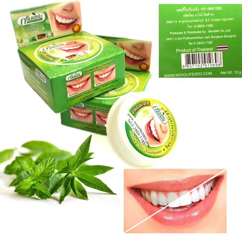 Kem Tẩy Trắng Răng Green Herb Thái Lan 25g