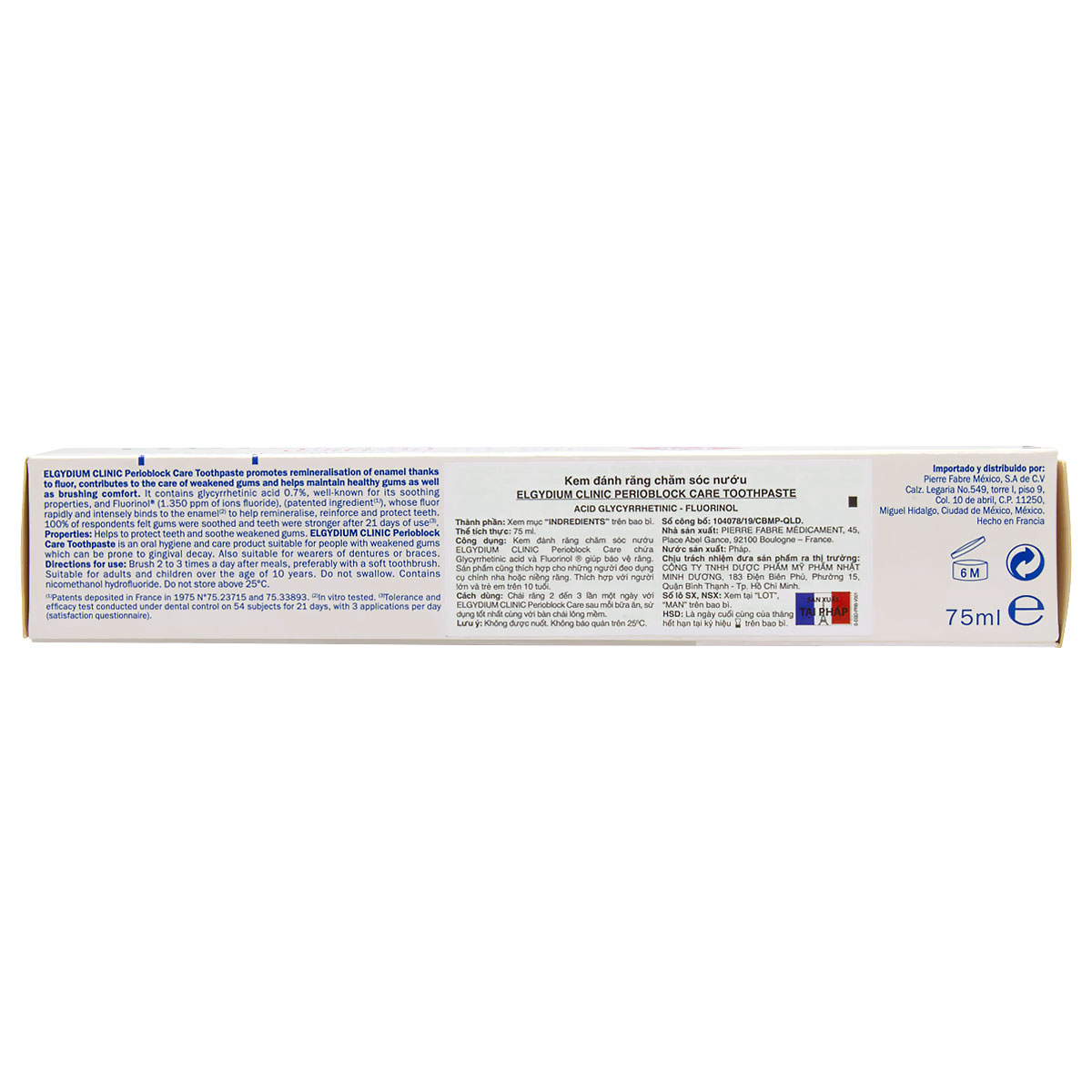 Kem Đánh Răng Elgydium Clinic Perioblock Care Toothpaste 75ml