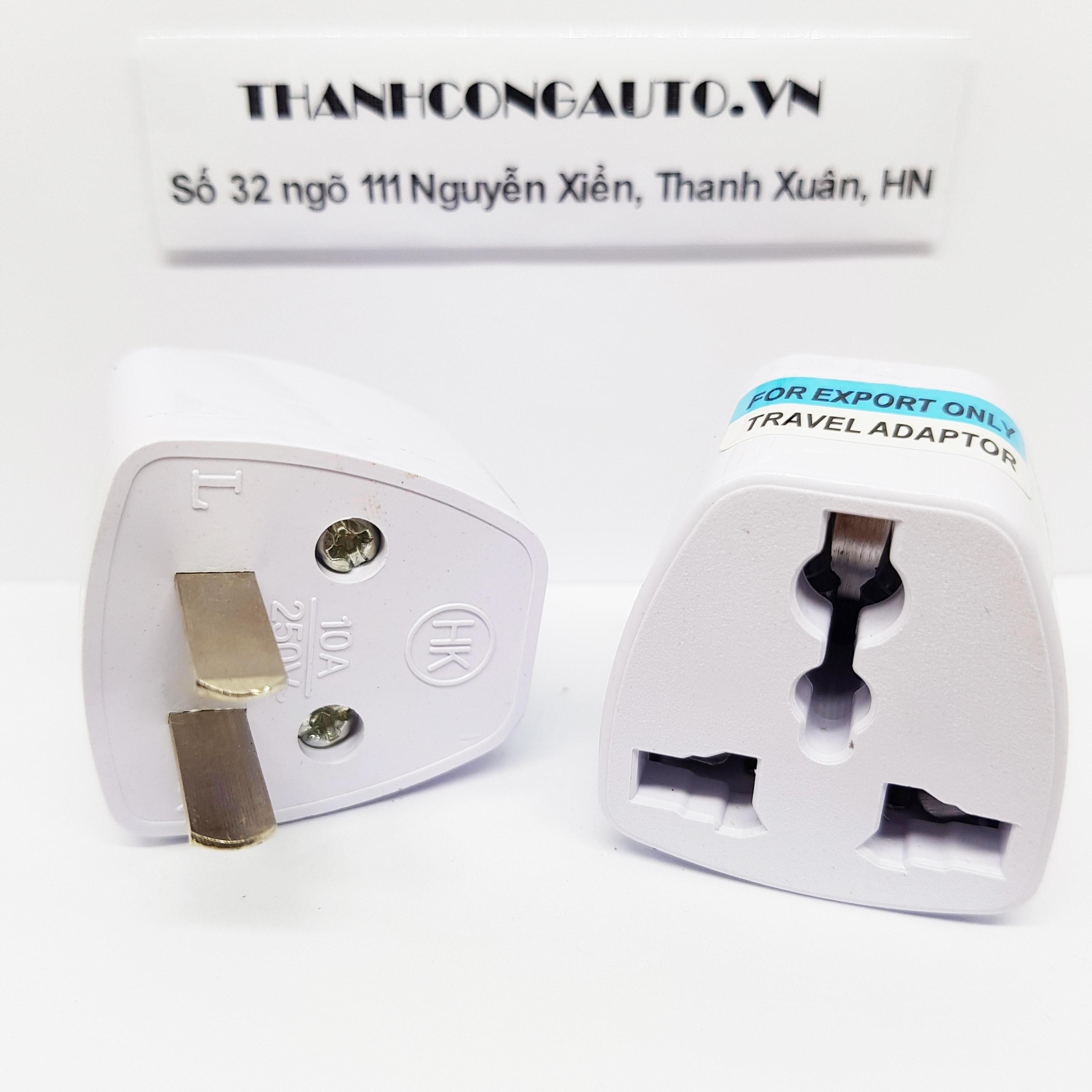 Combo 02 Phích cắm chuyển đổi ổ 3 chấu sang 2 chấu