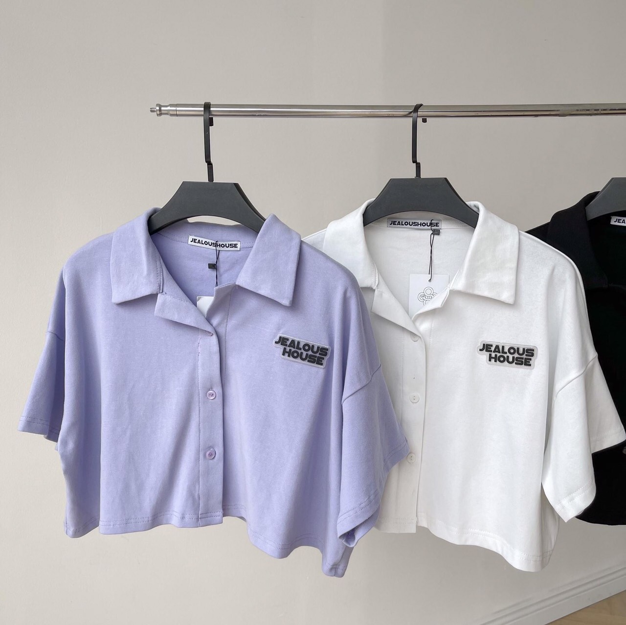 Áo croptop cổ bẻ , áo croptop dáng mặc phong cách AD81