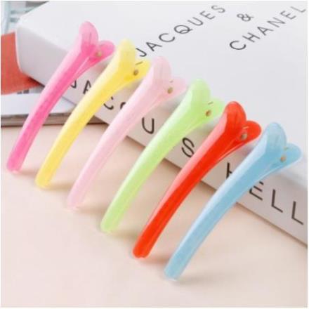 Kẹp tóc mỏ vịt nhựa nhiều màu sắc