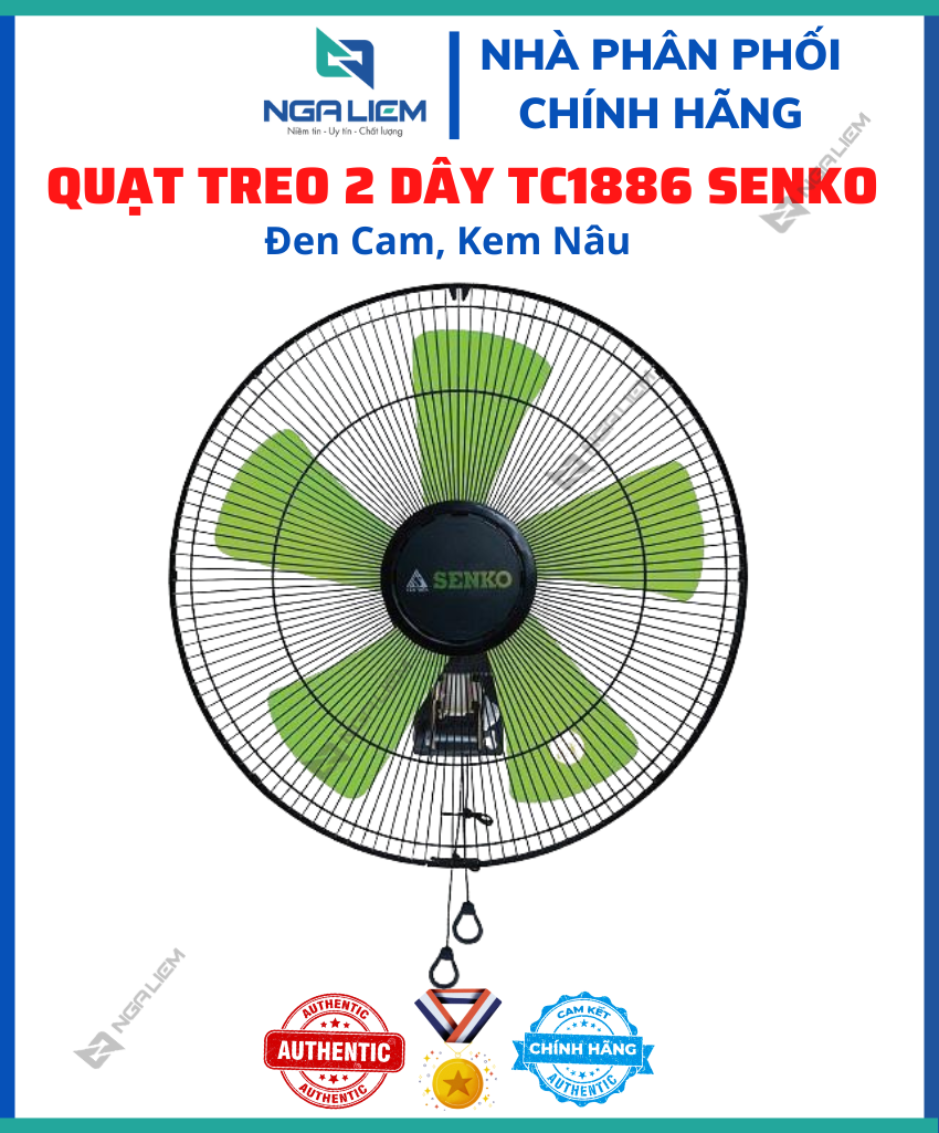 Quạt treo công nghiệp 2 dây tc1886 senko