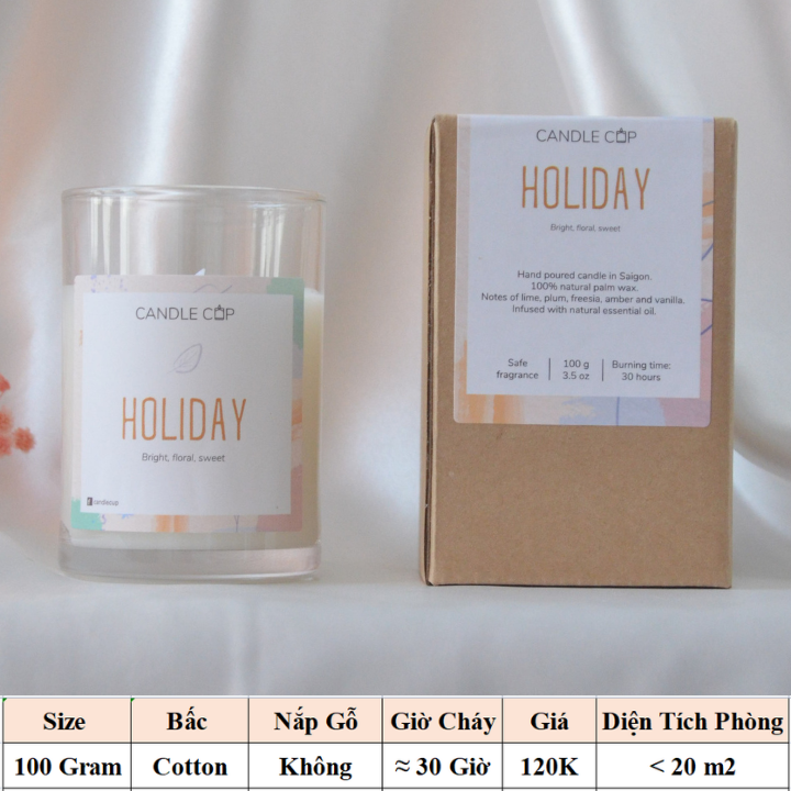 Nến Thơm handmade AGAYA Candle Cup - MÙI HOLIDAY
