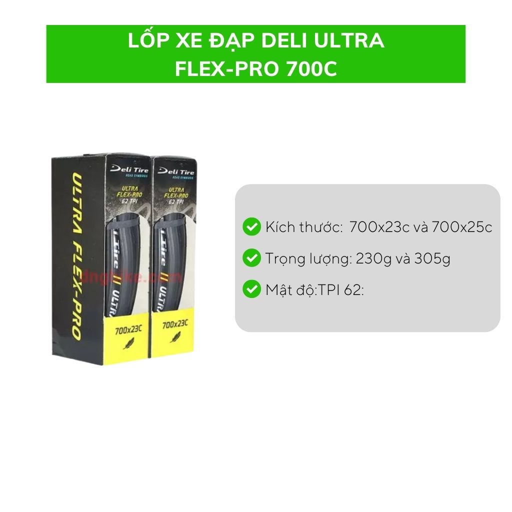 Lốp xe đạp DELI ULTRA FLEX-PRO 700c