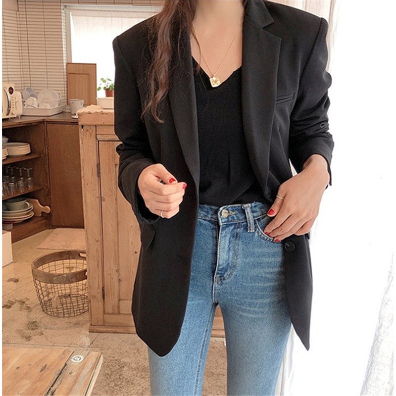 Áo blazer nữ áo khoác vest áo blazer màu trắng blazer hàn quốc - đủ size sml - bla23002