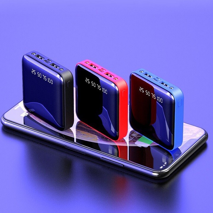 Sạc Dự Phòng Power Bank Mặt Kính Cao Cấp
