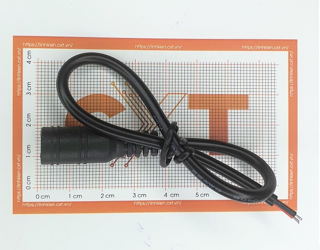 Jack nguồn dc cái dài 25cm 5.5x2.1mm