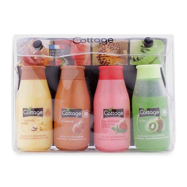 Set 4 Chai Sữa Tắm Mini Cottage (50ml/chai)