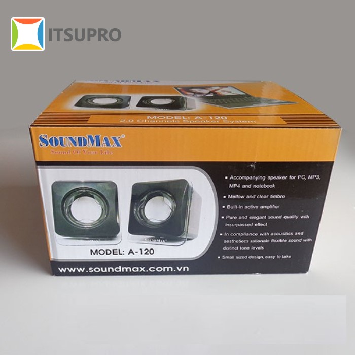 Loa 2.0 vi tính Soundmax A120 - USB (Chính hãng)