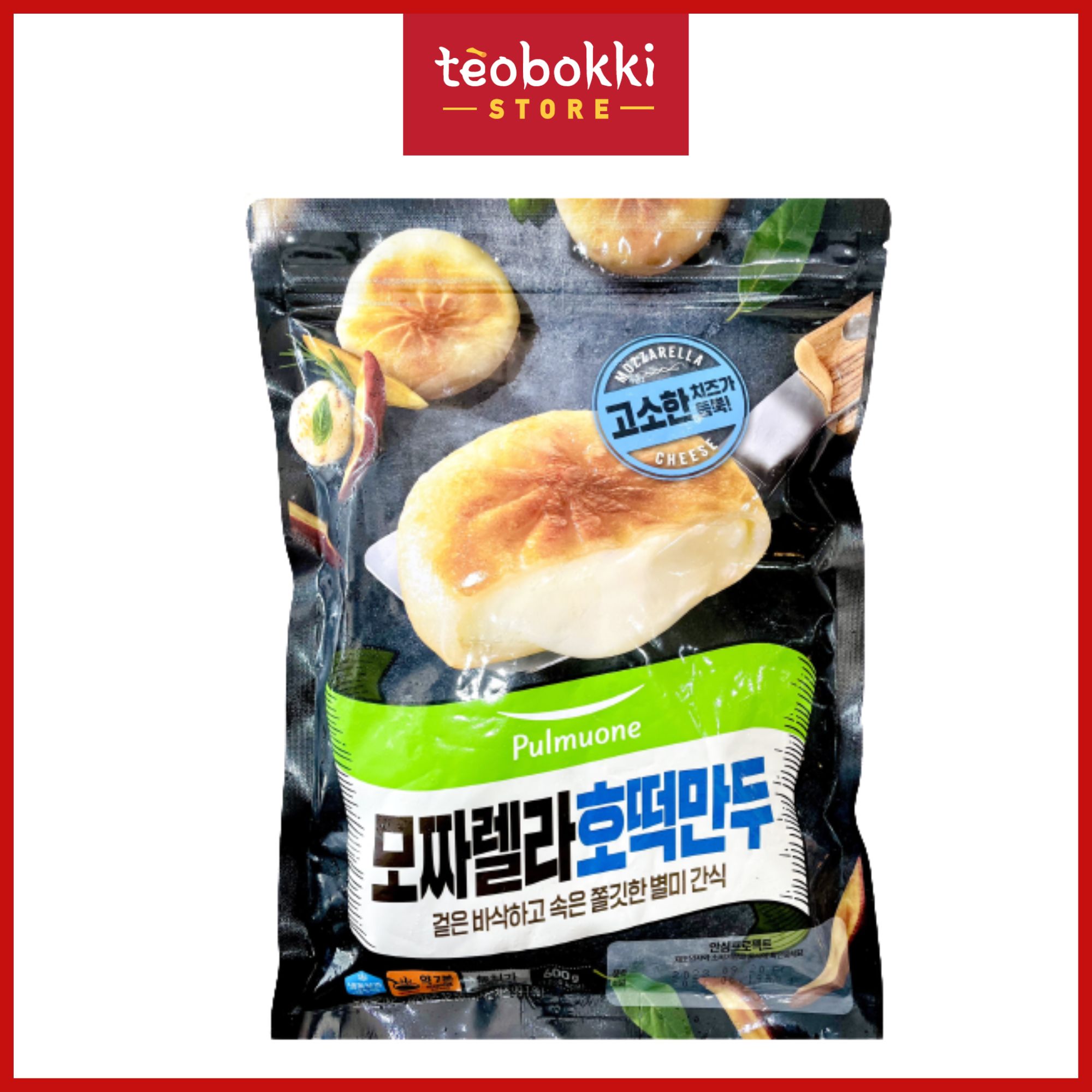 Bánh xếp hotteok nhân phô mai mozzarella Pulmuone 600g