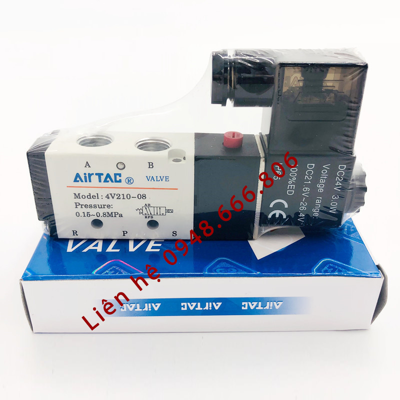 Van điện từ ARITAC, khi nén chuyển hướng 5/2(4v210-08/06,4v220-08,4v310,4v410,4v220