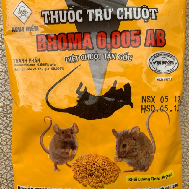 Thuốc trừ chuột broma 0,005ab