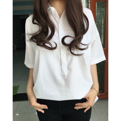 Áo sơ mi oversize tay ngắn
