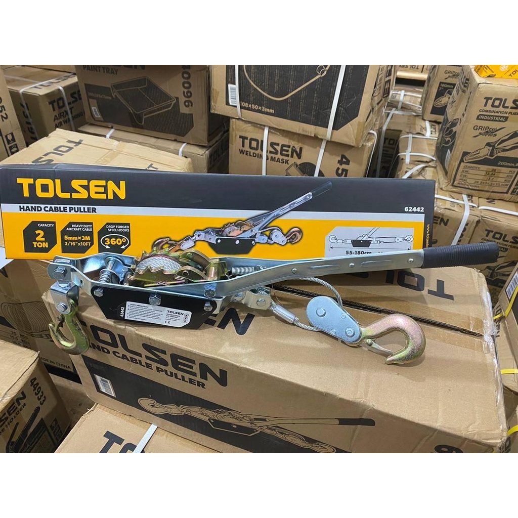 DỤNG CỤ KÉO CÁP TAY 2 TẤN TOLSEN 62442 -HÀNG CHÍNH HÃNG