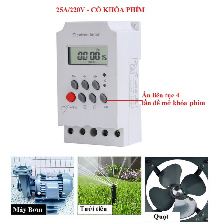 Công tắc hẹn giờ thông minh KG316T-II (có khóa phím)