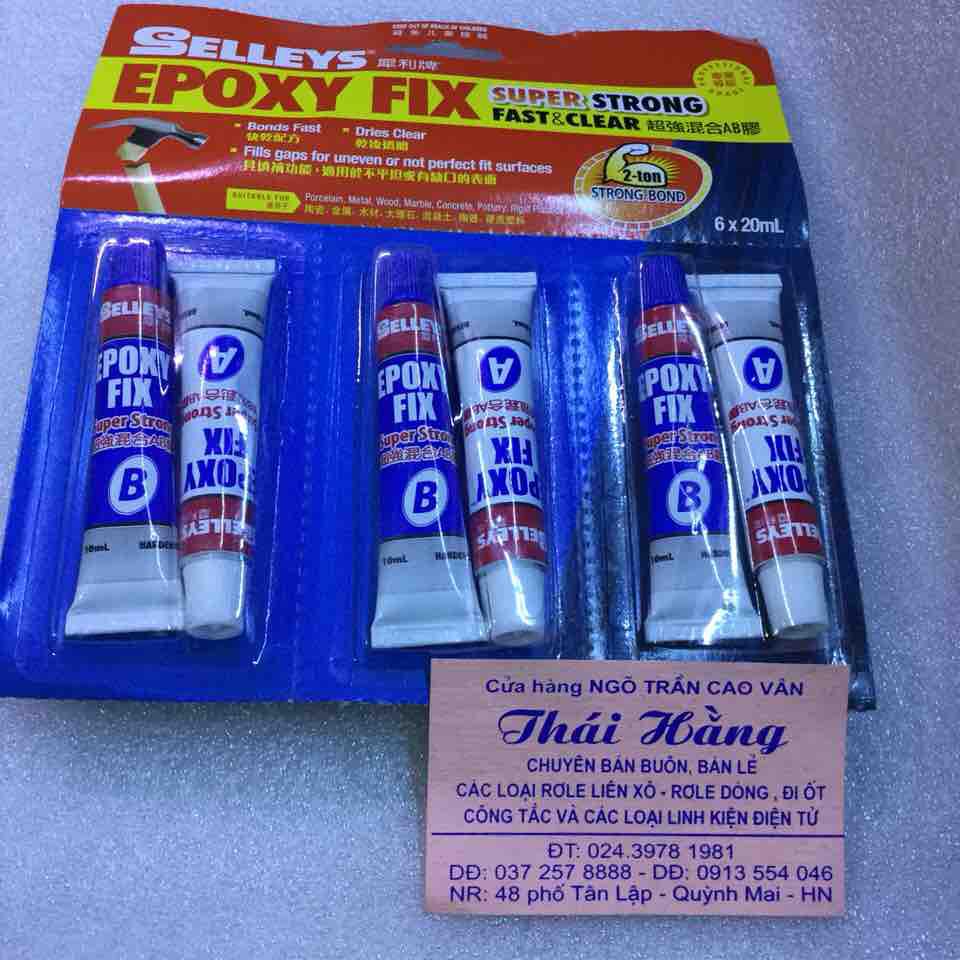 Keo dán AB -EPOXYFIX 2 thành phần giá 1 vỉ /2 tuýp