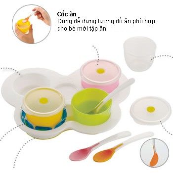 Bộ ăn dặm khởi đầu Richell RC21181 (đa sắc) cho bé