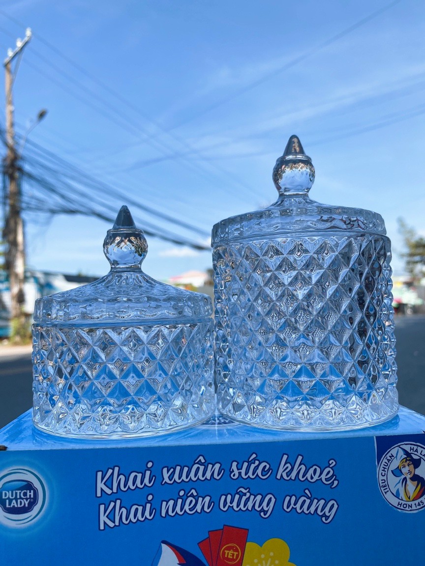 set 2 thố mứt thủy tinh - thố thủy tinh