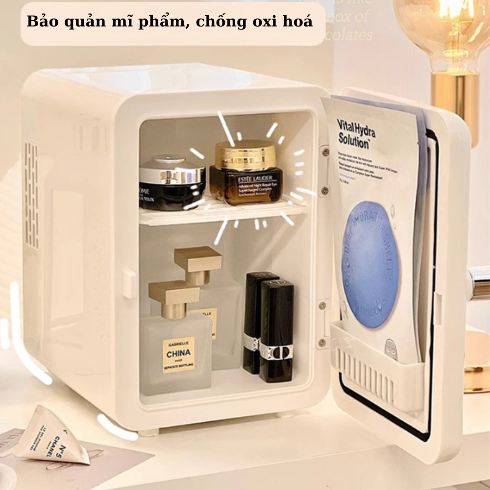 Tủ lạnh mini, tủ lạnh mini đựng thực phẩm, tủ lạnh ô tô làm lạnh nhanh, tủ lạnh mini giá rẻ dung tích 7.5l, tiết kiệm điện và không gian oto,văn phòng