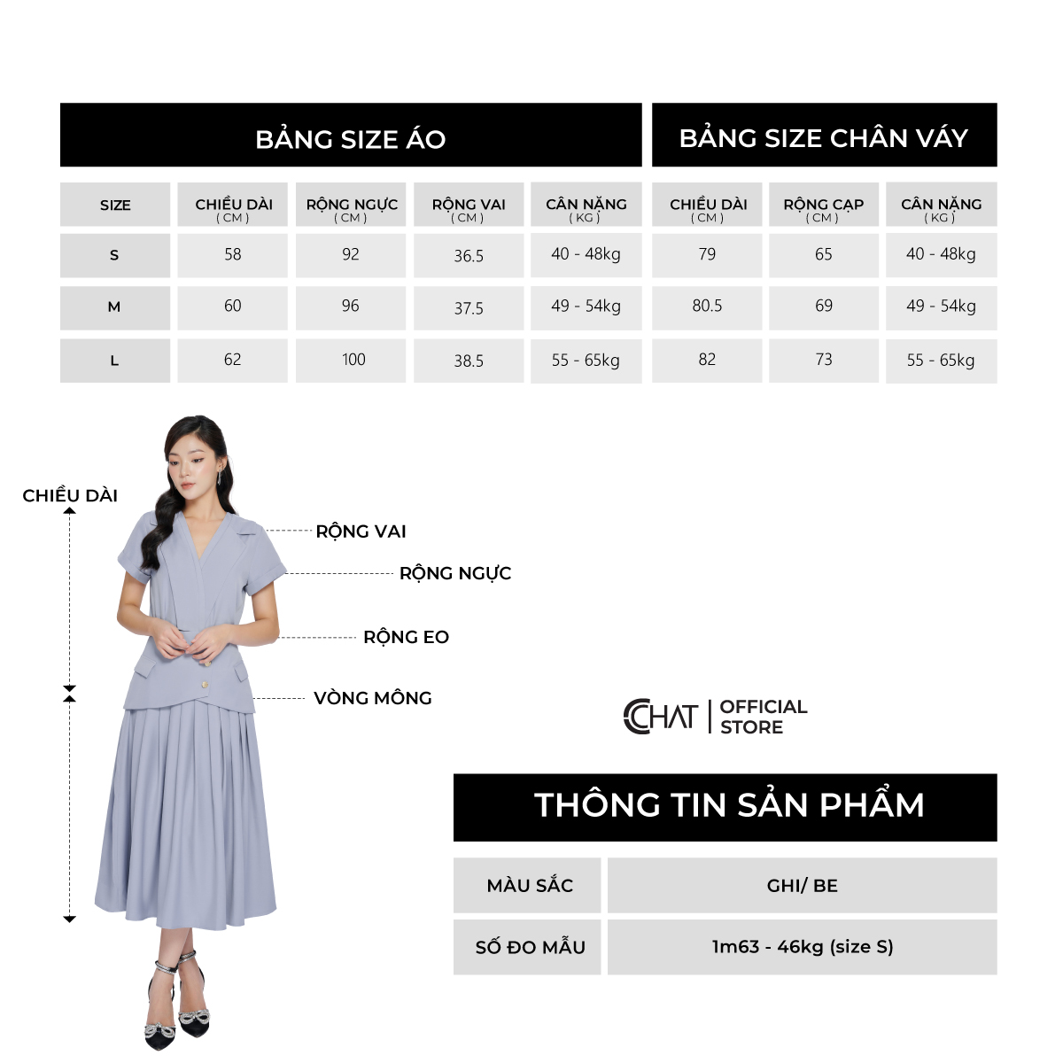 Sét Đồ Nữ Áo Chân Váy Xếp Ly Cape Chất Mango Cao Cấp 13BNE2007XT
