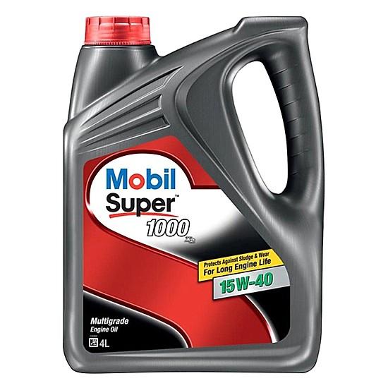 Nhớt xe ô tô cao cấp mobil super 1000 x2 15w-40 4l