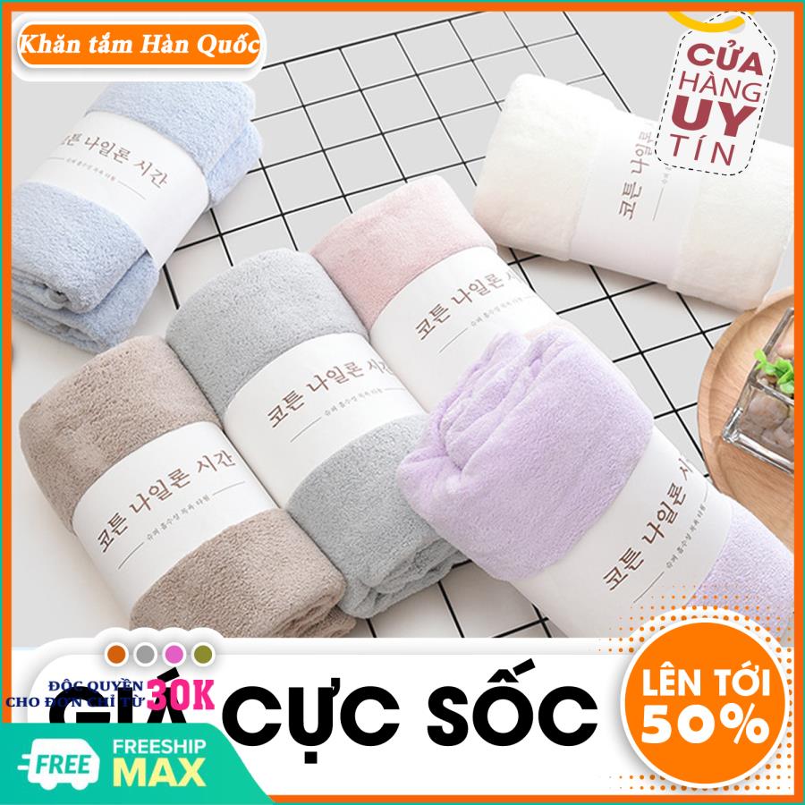 Khăn bông tắm Hàn Quốc, khăn tắm Lông Cừu Loại 1, khăn bông Hàn Quốc 140 x 70 cm-Chất liệu mềm mại, an toàn sử dụng cho cả gia đình