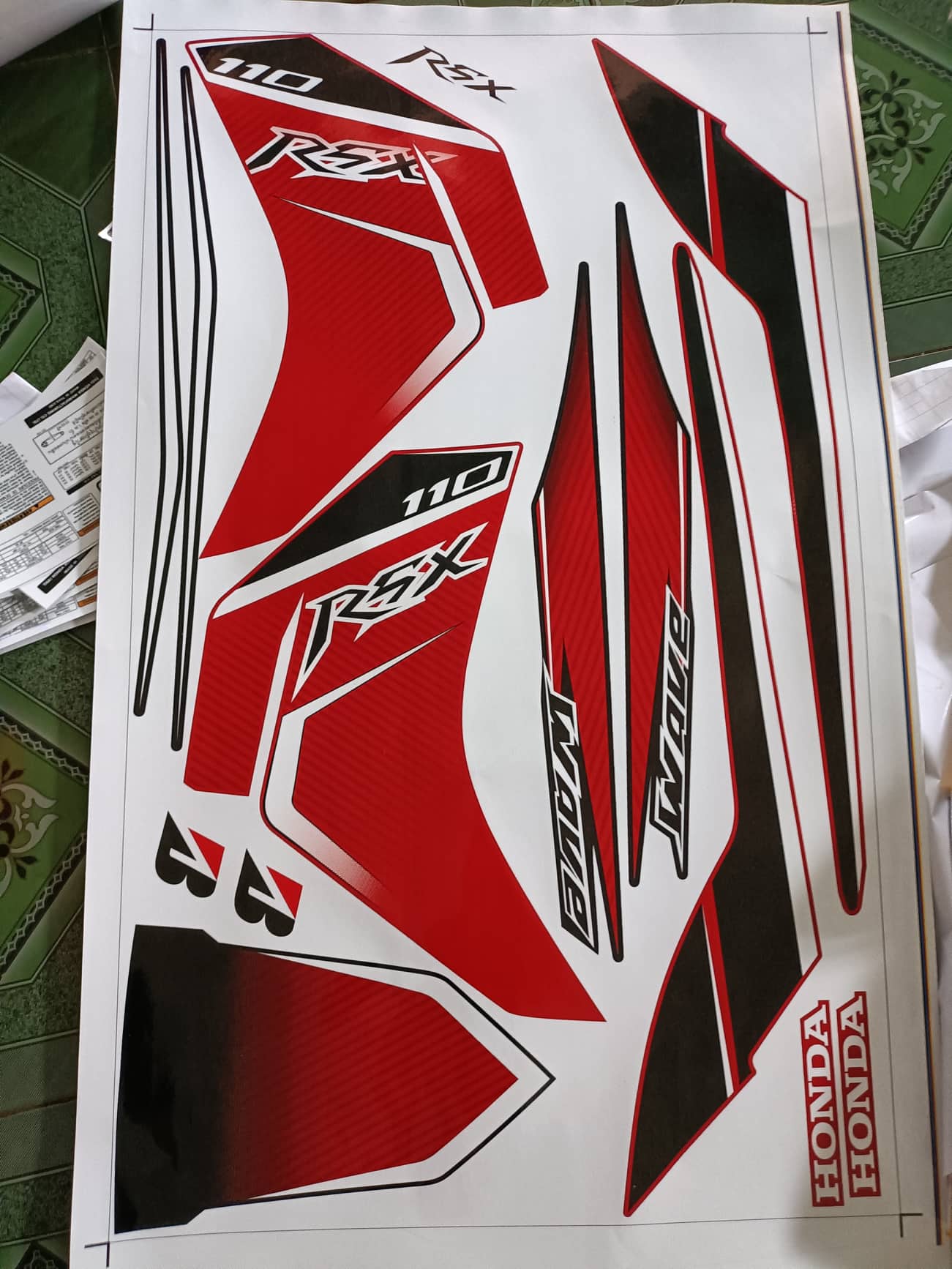 Tem rời wave rsx 2013 đỏ