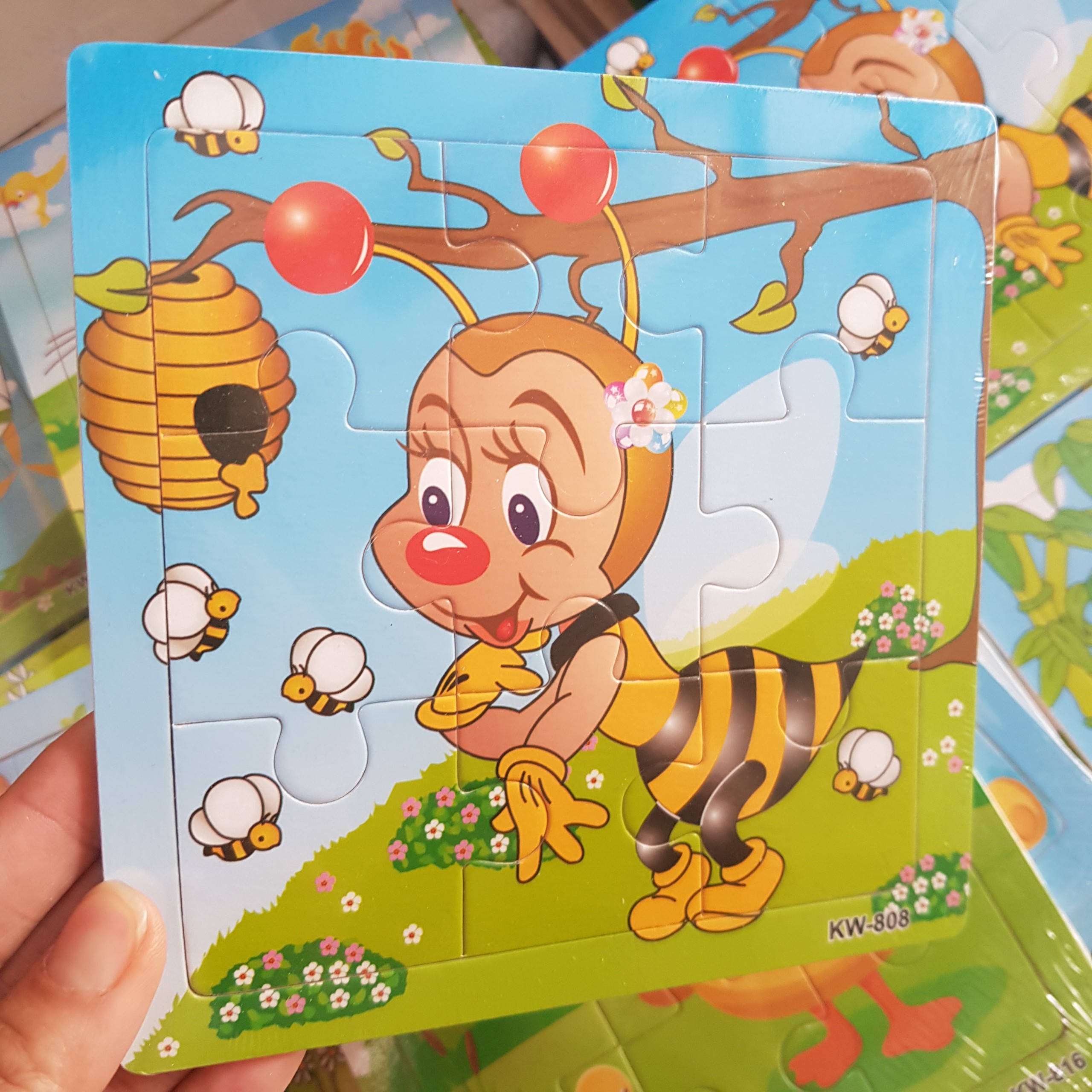 Ghép hình gỗ 9 mảnh cho bé - Đồ chơi gỗ thông minh