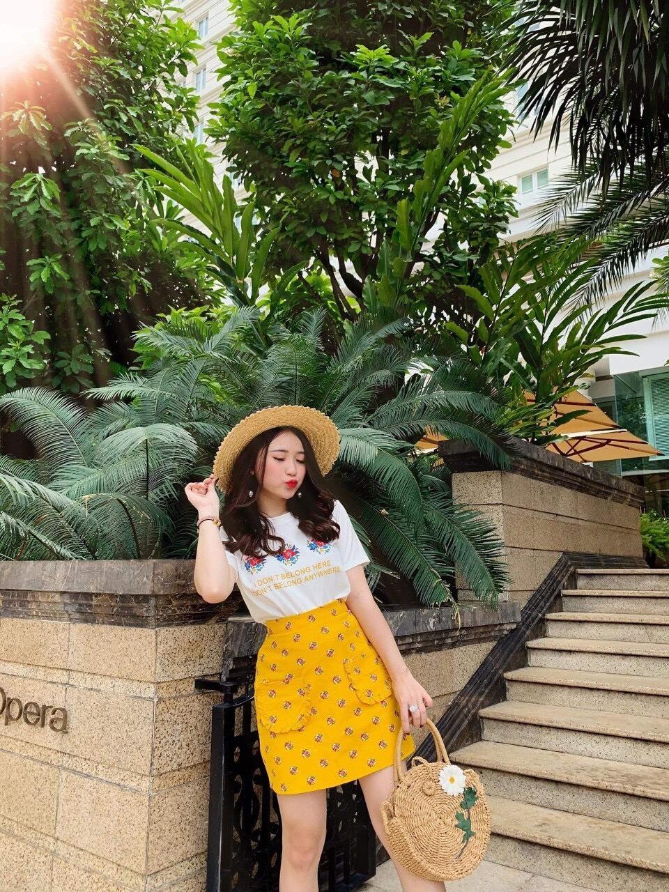 Jumpsut nữ chân váy chấm bi mẫu mới thời trang trẻ long quân fashion J050