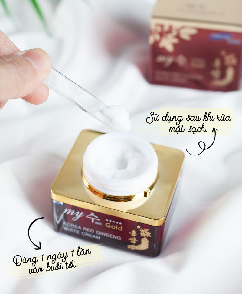 Kem hồng sâm dưỡng trắng da Red Ginseng White Cream 50ml