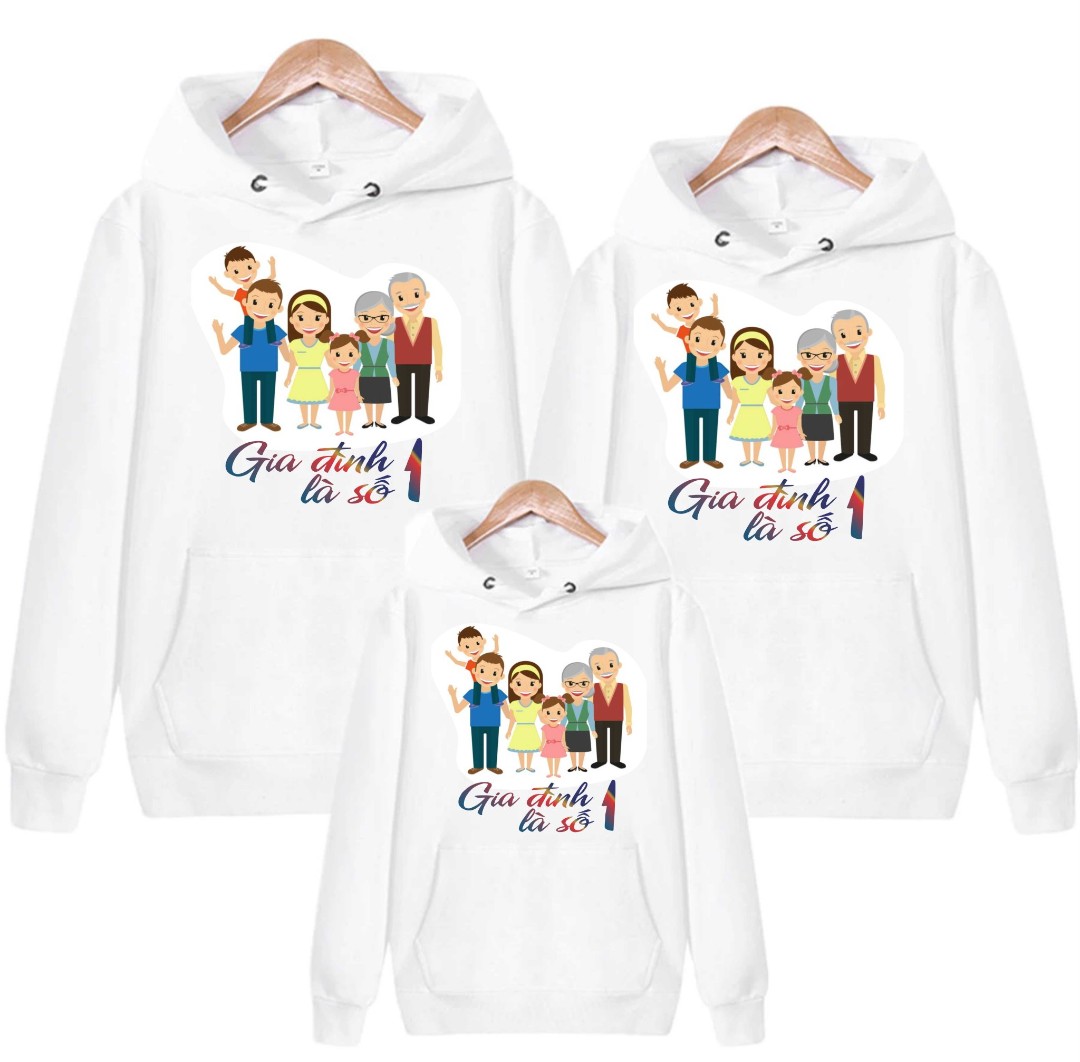 Áo thu đông Hoodie TM nam-nữ -gia đình . có size big size